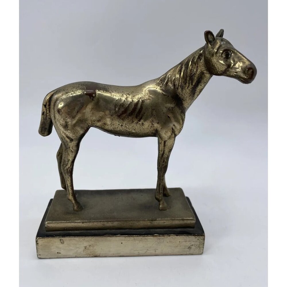 Antique Pompeian Bronze Co Horse #52 Equestrian Statue Signed